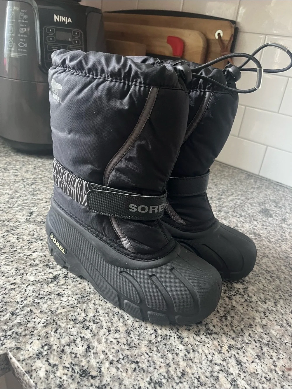 Sorel Black Kids Winter Flurry Boots